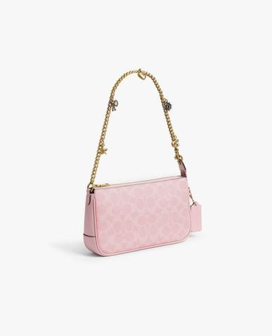  COACH - Túi đeo vai nữ phối charm Plaza In Signature 