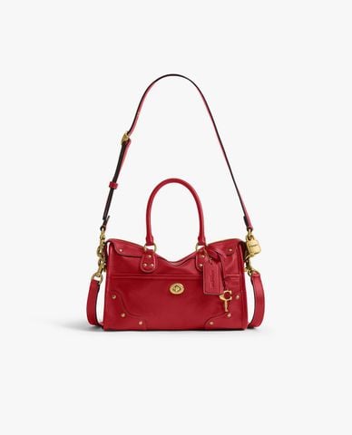  COACH - Túi đeo vai nữ phom chữ nhật Rider Satchel 24 