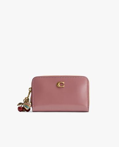  COACH - Ví nữ dáng ngắn phối charm 