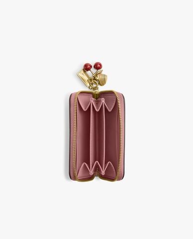  COACH - Ví nữ dáng ngắn phối charm 