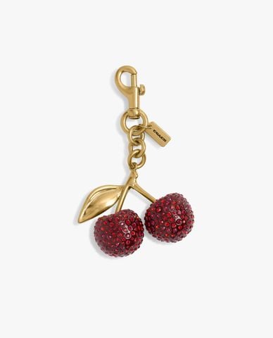  COACH - Móc khóa treo túi nữ Crystal Cherry 