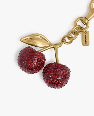  COACH - Móc khóa treo túi nữ Crystal Cherry 