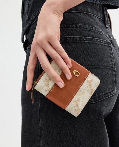  COACH - Ví đựng thẻ nữ gập đôi Hose and Carriage Print 