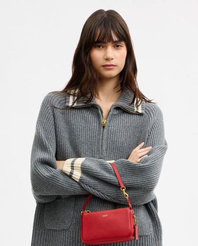 COACH - Túi đeo vai nữ phom chữ nhật Plaza 18 