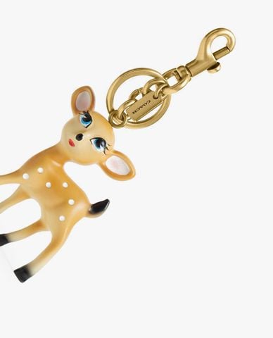  COACH - Móc khóa treo túi nữ Deer 