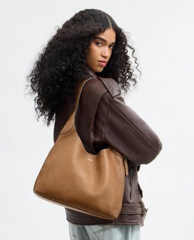  COACH - Túi đeo vai nữ Brooklyn 34 In Loved Leather 