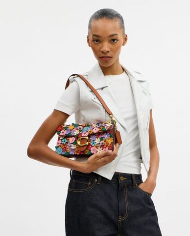  COACH - Túi đeo vai nữ Tabby 26 With Floral Applique 
