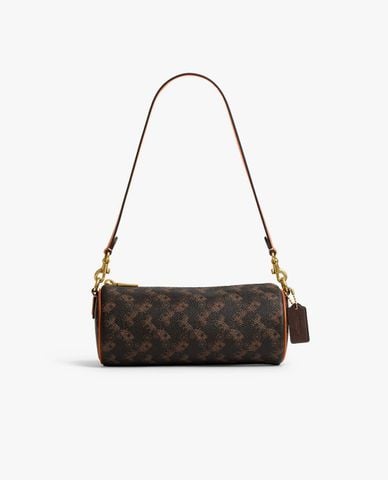  COACH - Túi đeo vai nữ Barrel With Horse And Carriage Print 