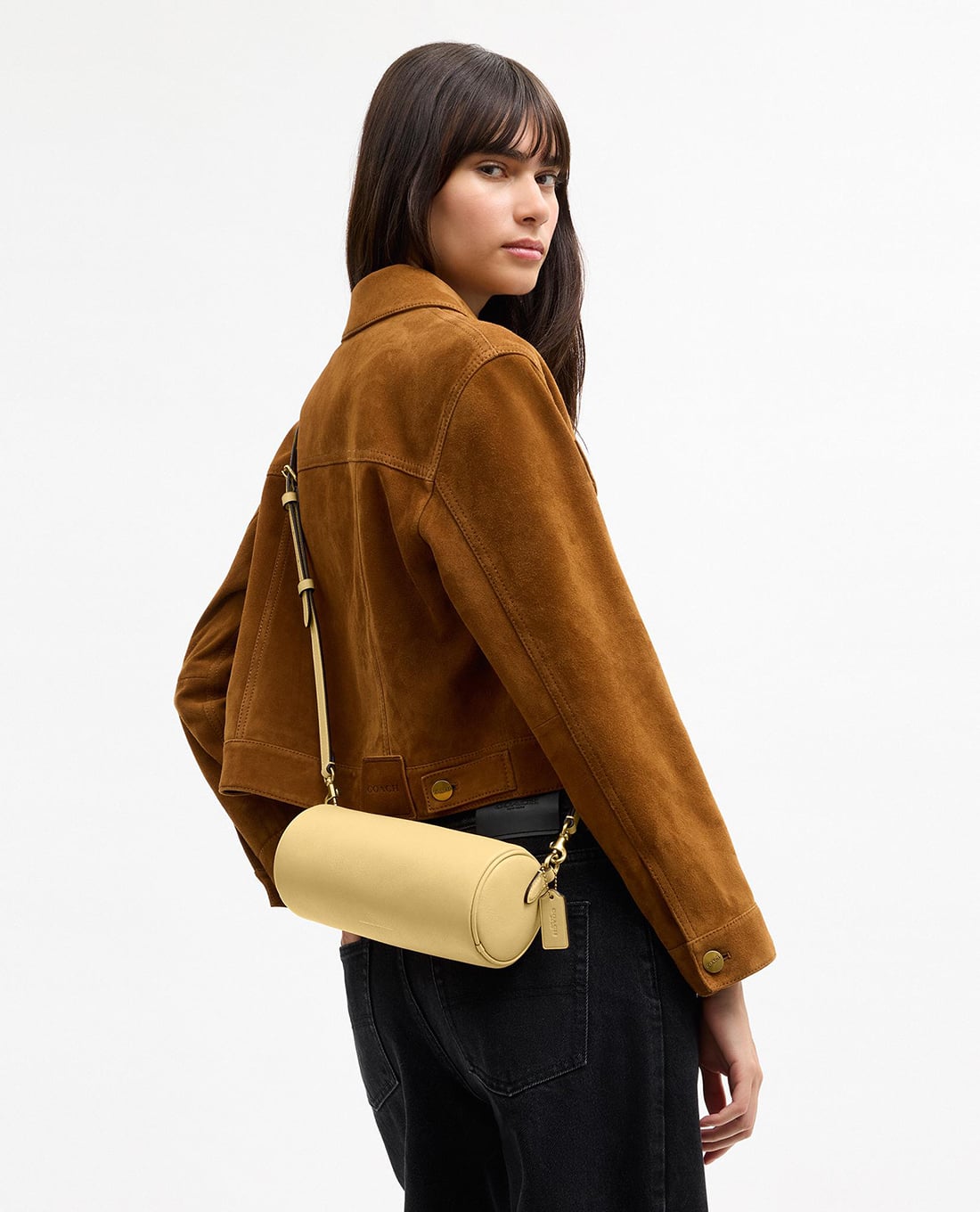 COACH - Túi đeo vai nữ dáng trụ Barrel