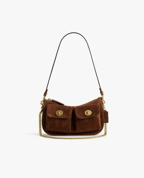  COACH - Túi đeo vai nữ phom chữ nhật Twin Turnlock Waverly 