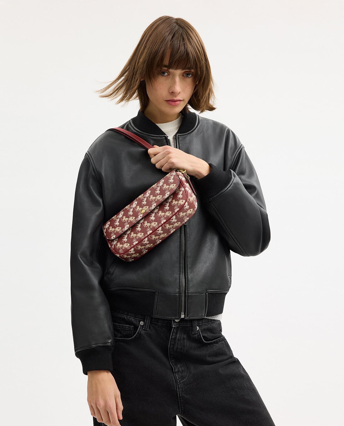 COACH - Túi đeo vai nữ Brook With Horse And Carriage Print