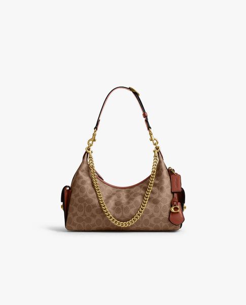 COACH - Túi đeo vai nữ hình thang Juliet 30 In Signature 