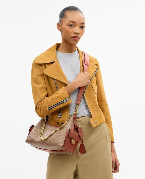  COACH - Túi đeo vai nữ hình thang Juliet 30 In Signature 