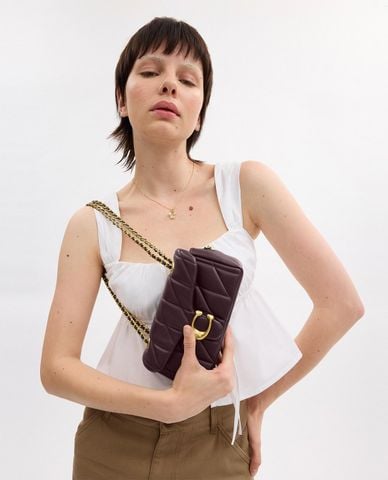  COACH - Túi đeo chéo nữ phom chữ nhật nắp gập Tabby 20 