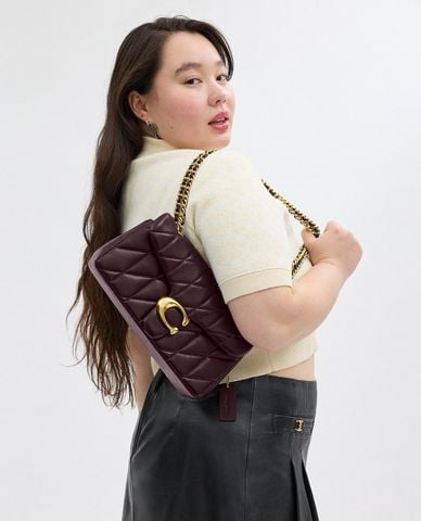  COACH - Túi đeo chéo nữ phom chữ nhật nắp gập Tabby 26 