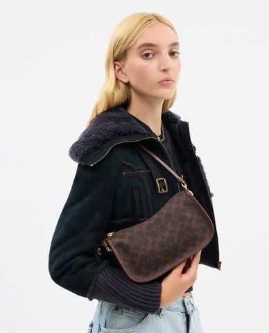 COACH - Túi đeo vai nữ phom chữ nhật Waverly In Signature Canvas 