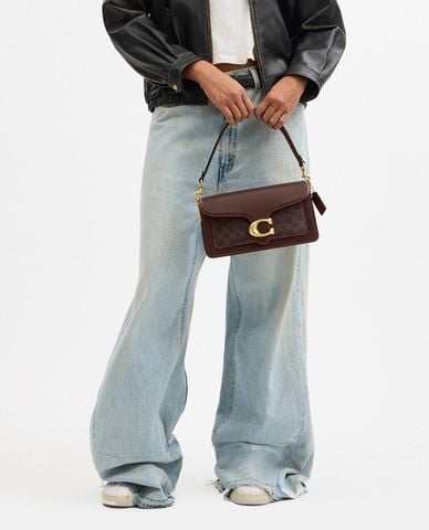  COACH - Túi đeo vai nữ chữ nhật nắp gập Tabby 26 