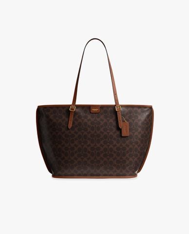  COACH - Túi tote nữ hình thang Taxi In Signature Canvas 