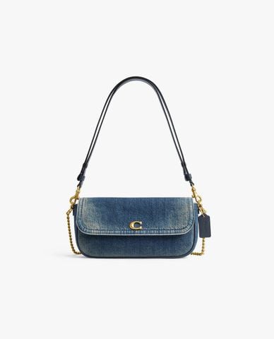  COACH - Túi đeo vai nữ Brook Flap In Loved Denim 