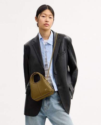  COACH - Túi đeo vai nữ hình thang Lana 19 