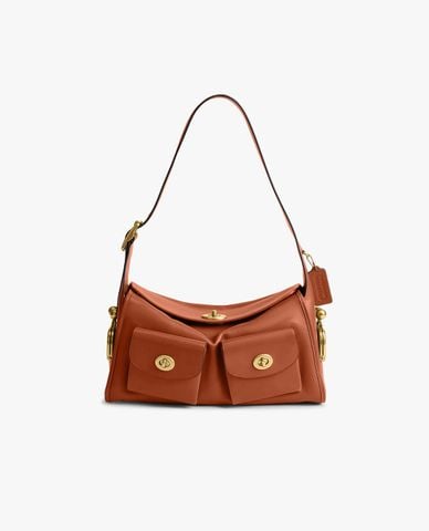  COACH - Túi đeo vai nữ phom chữ nhật Turnlock Haversack 