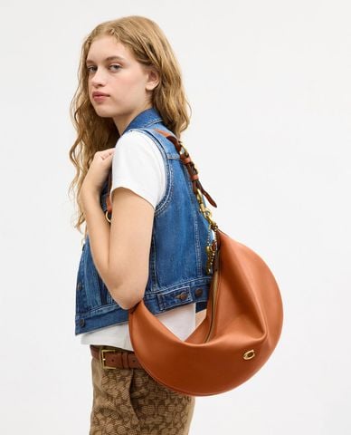  COACH - Túi đeo chéo nữ hình bán nguyệt Juliet 