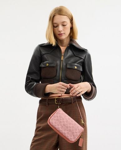  COACH - Túi đeo vai nữ phom chữ nhật Plaza 18 