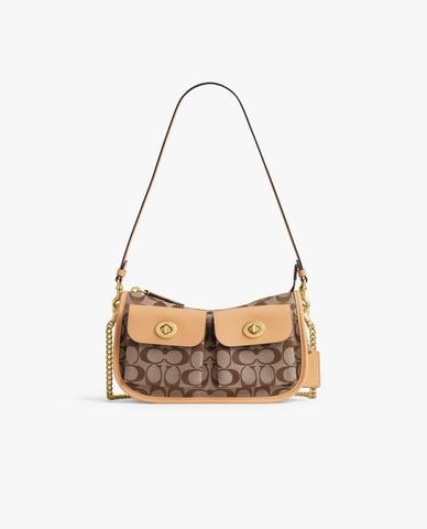  COACH - Túi đeo vai nữ Twin Turnlock Waverly In Signature 