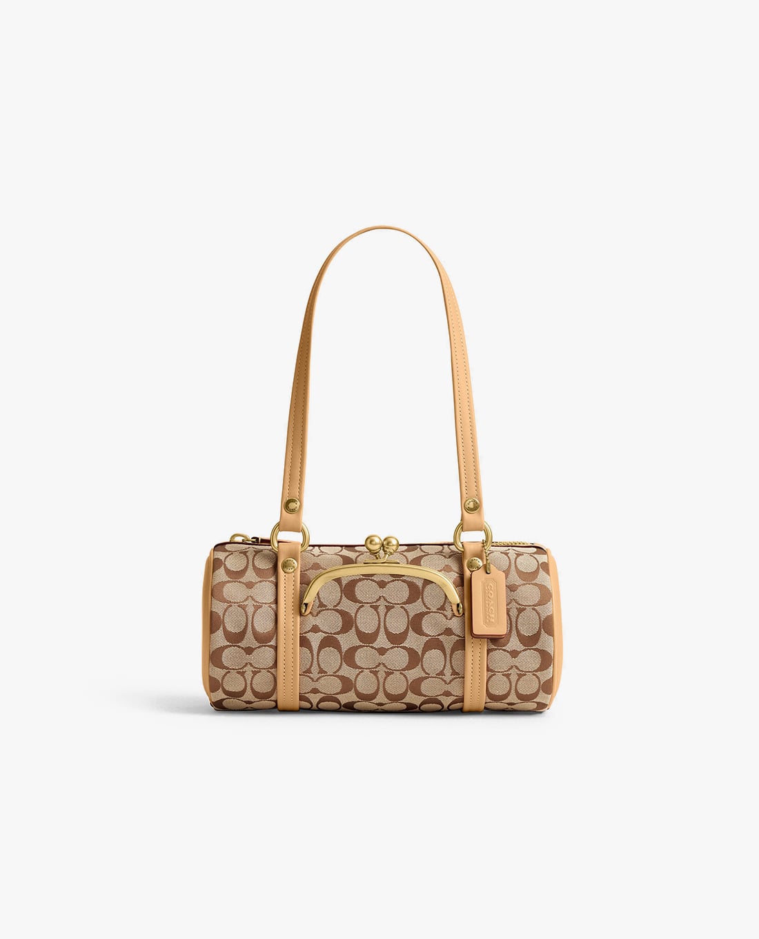 COACH - Túi đeo vai nữ dáng trụ dài Kisslock 28 In Signature