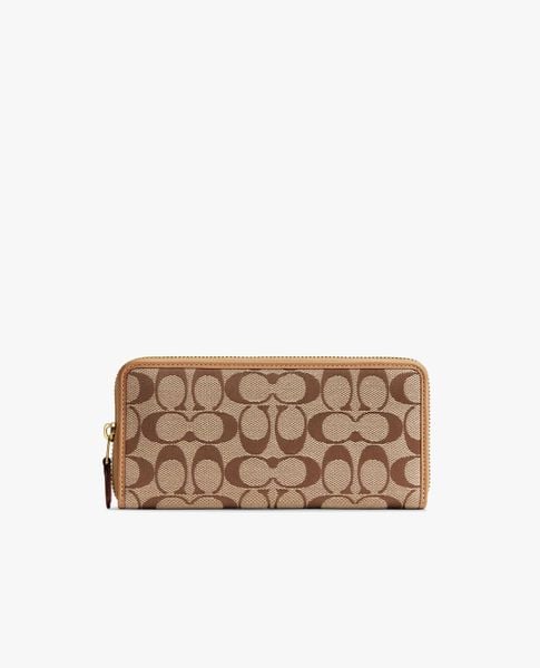  COACH - Ví nữ dáng dài phom chữ nhật khóa zip 