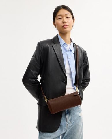  COACH - Túi đeo vai nữ dáng trụ dài Barrel 