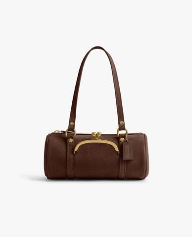  COACH - Túi đeo vai nữ dáng trụ dài Kisslock 28 