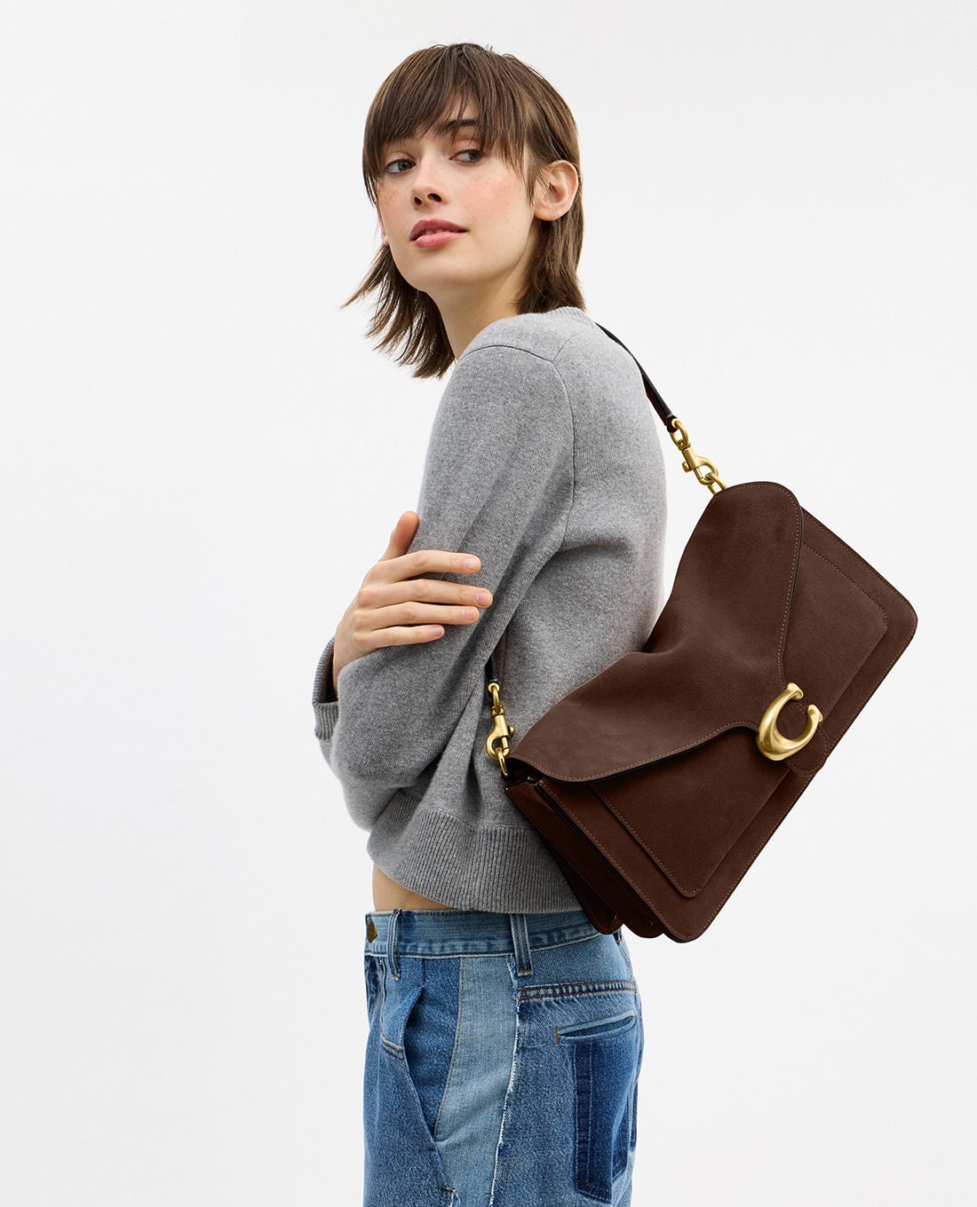 COACH - Túi đeo vai nữ phom chữ nhật Tabby 36