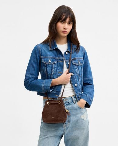  COACH - Túi rút dây nữ phối charm Jade 
