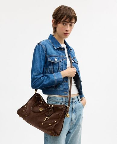  COACH - Túi đeo vai nữ phom chữ nhật Rhyder Satchel 38 