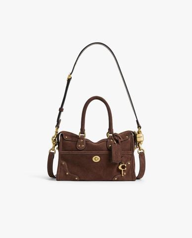  COACH - Túi đeo vai nữ phom chữ nhật Rider Satchel 24 