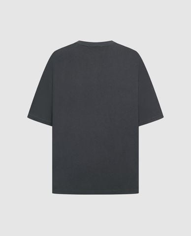  URBAN REVIVO - Áo thun nam cổ tròn tay ngắn phối hình 