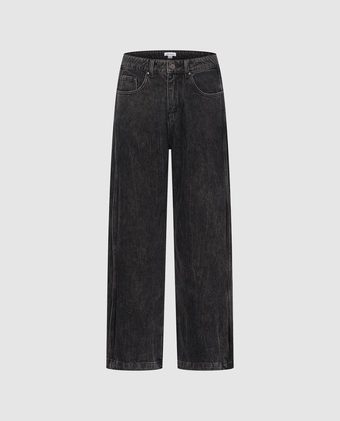 URBAN REVIVO - Quần jeans nam ống rộng wash bạc