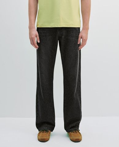  URBAN REVIVO - Quần jeans nam ống đứng wash bạc 