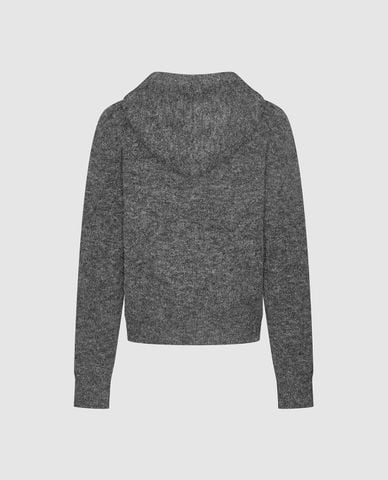  URBAN REVIVO - Áo khoác dệt kim nữ phối mũ phom ôm 