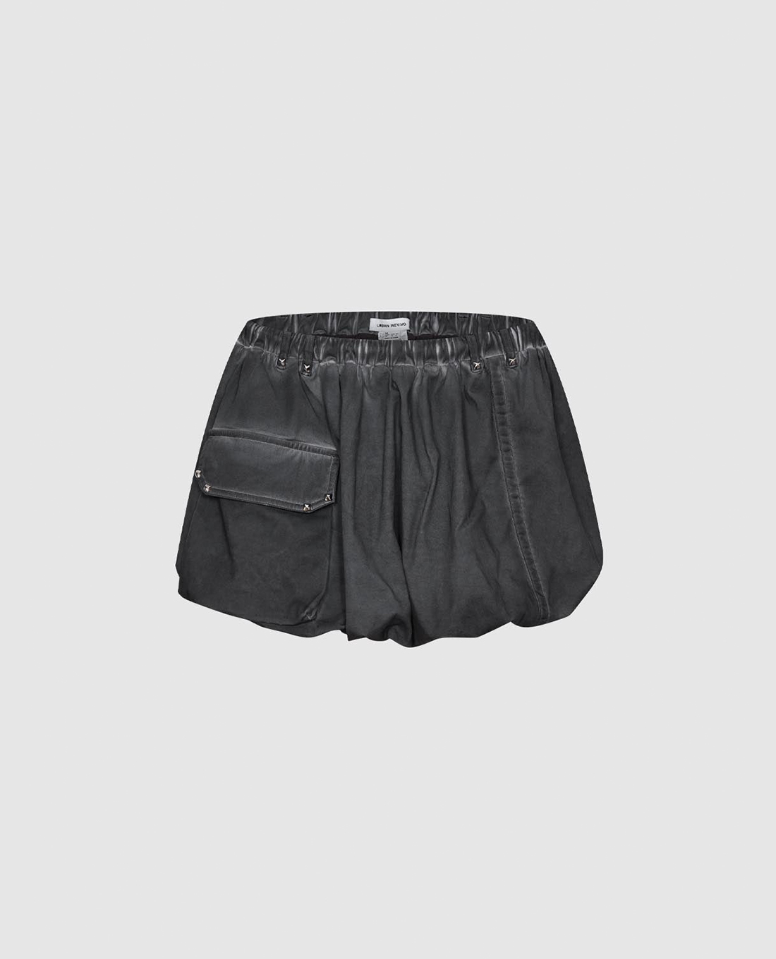 URBAN REVIVO - Chân váy chữ A mini dáng phồng túi hộp