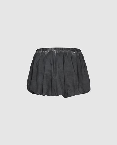  URBAN REVIVO - Chân váy chữ A mini dáng phồng túi hộp 