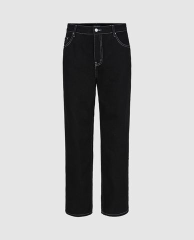  URBAN REVIVO - Quần jeans nam ống đứng hiện đại 