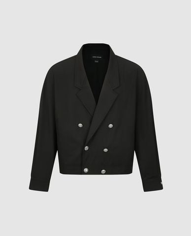  URBAN REVIVO - Áo khoác blazer nam cổ ve tay dài dáng lửng 