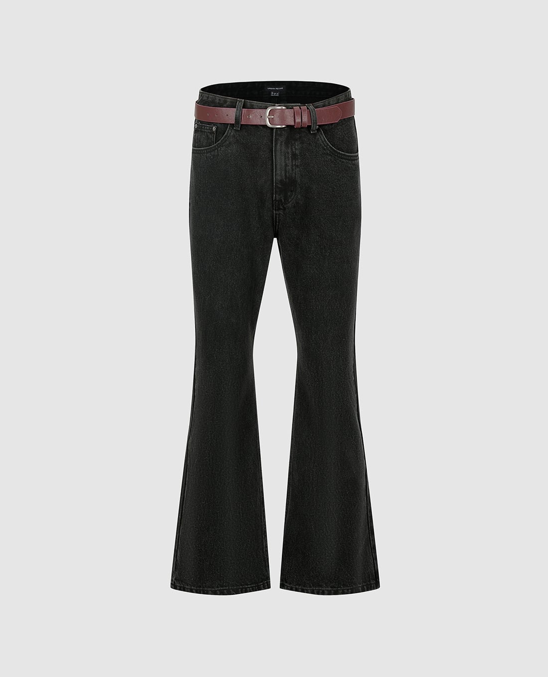URBAN REVIVO - Quần jeans nam ống loe kèm thắt lưng