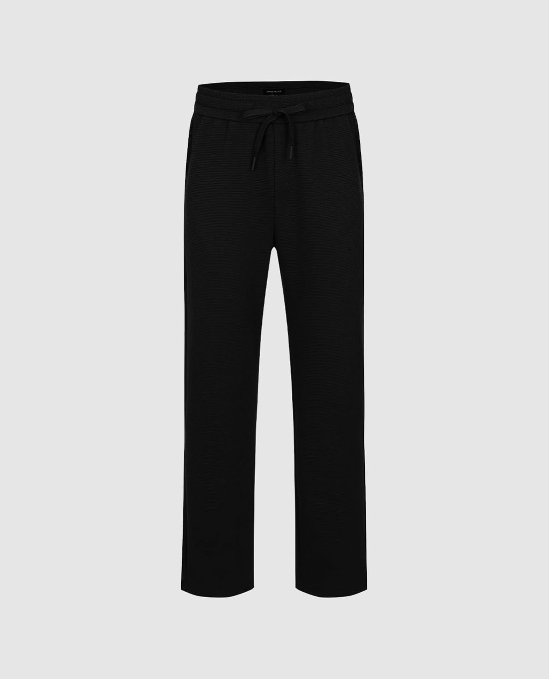 URBAN REVIVO - Quần ống đứng nam lưng thun phối dây rút