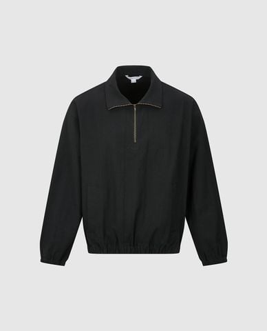  URBAN REVIVO - Áo khoác bomber nam cổ bẻ tay dài khóa kéo 