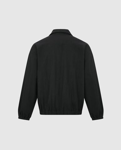  URBAN REVIVO - Áo khoác bomber nam cổ bẻ tay dài khóa kéo 