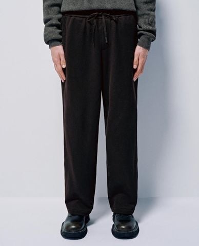  URBAN REVIVO - Quần nam ống đứng lưng thun phối dây rút 