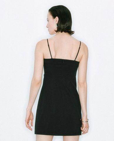  URBAN REVIVO - Đầm hai dây mini phối nơ nữ tính 